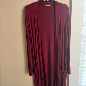 Active USA Deep Red Cardigan